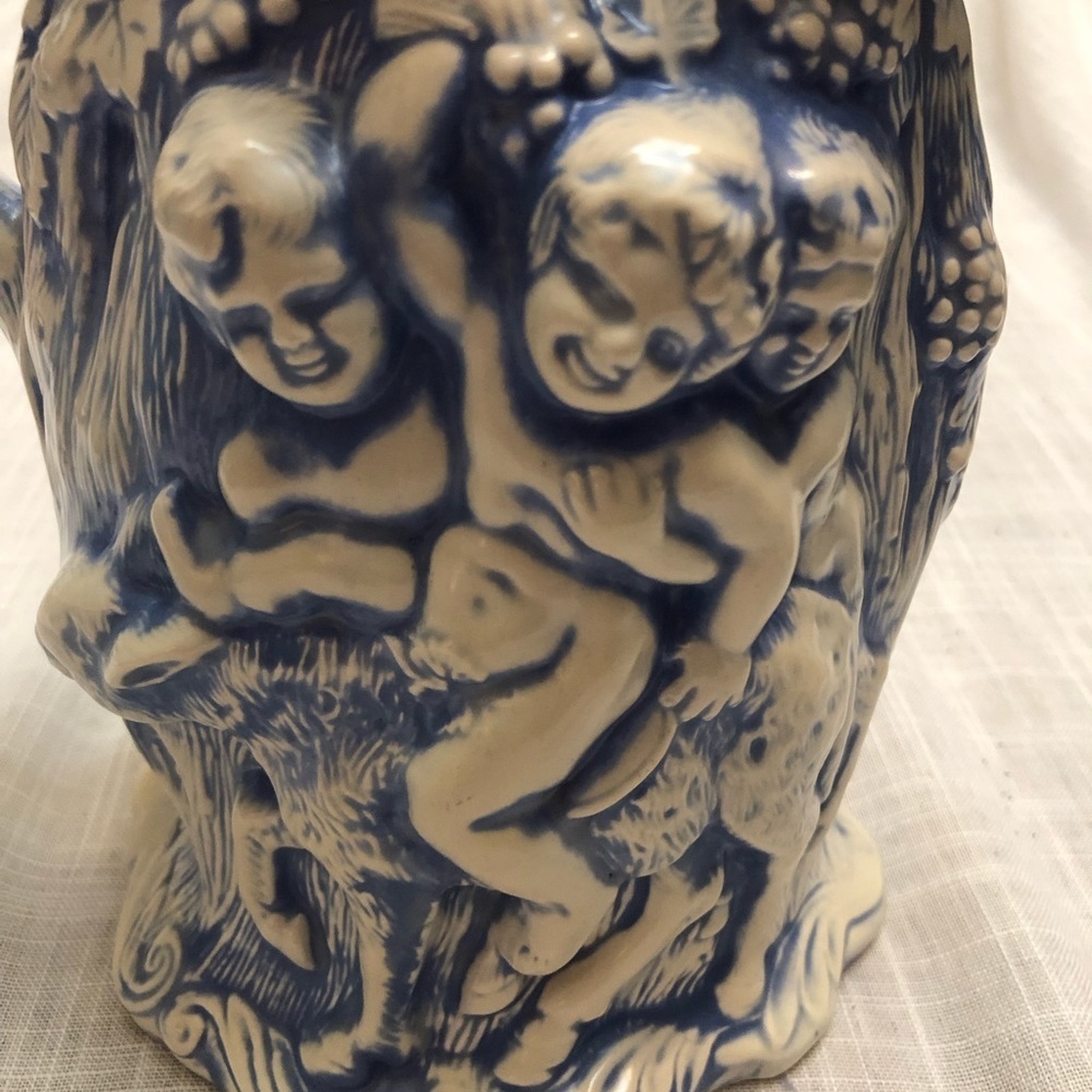 Minton Silenus Bacchus Style Stoneware Pitcher - Picture 11 of 13